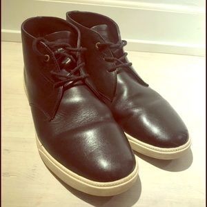 Men's Black Leather Chukka Boots